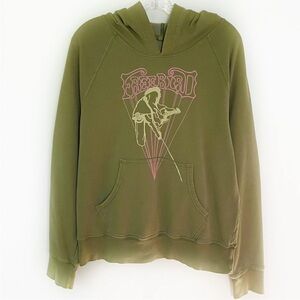 Joie Rare Freebird rock star green kangaroo pocket pullover hoodie sweatshirt